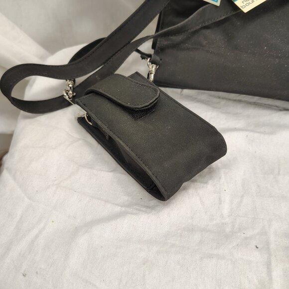 No Boundaries, bag with cellphone holder, black, 9.5" x 8" x 3.5" - Picture 3 of 11